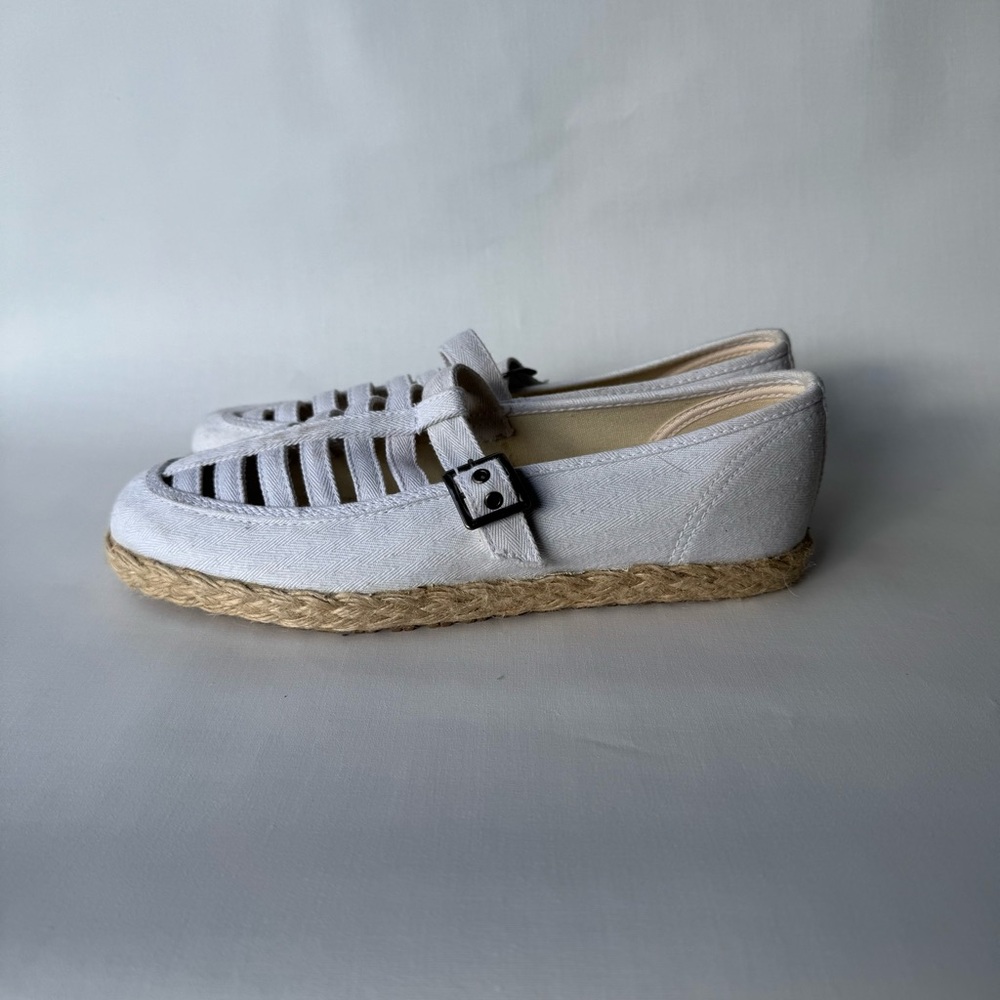 Keds // vintage White Espadrille Flats with Rope Soles size 7.5 - Picture 5 of 9